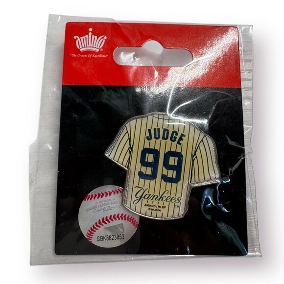 Aminco New York Yankees Aaron Judge 99 Jersey Pin Retro Baseball‎ BNWT - Picture 1 of 2